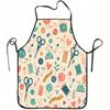 1pc Sewing Tools Pattern Print Apron, Durable and Easy To Clean, Adjustable Waistband, Polyester Material, for Kitchen Cooking, Gardening, Orchard Pic