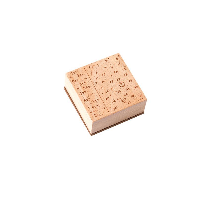 1/7/10/12/13pcs Wooden Seal Set Time Travel Series Clear Patterns for DIY Handbook Decoration Travel Record Schedule Management