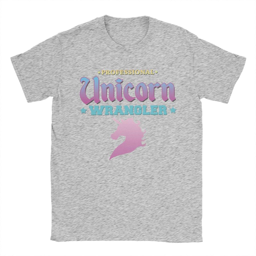 Professional Unicorn Wrangler T Shirt Summer  Cotton T Shirts For Mens Printed Tee Shirt ShortSleeve Y2K Basic Top Tees