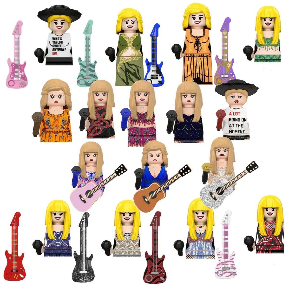 Alison Swift Celebrity Mini Blocchi da Costruzione Cantante Famosa Super Star TaylorDaft Punk Modelli di Band Mattoncini Giocattoli Per Bambini Regali