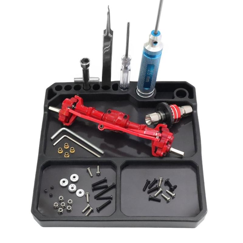 Heat Resistant Plastic Organizers Tray Feature Integrated Magnetic Plate and Multiple Dividers for Neat Parts Storage