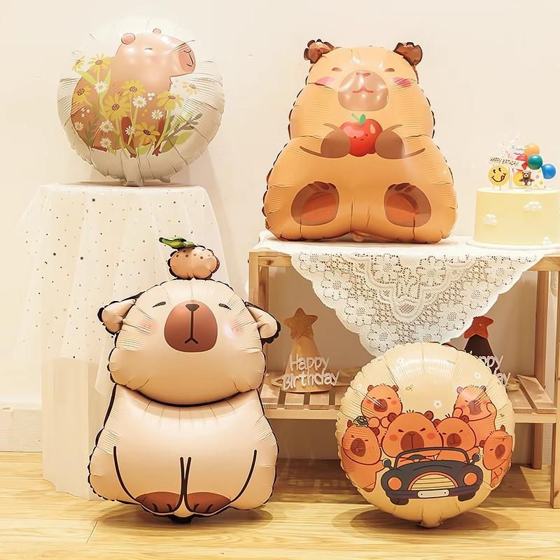 1-10 STÜCKE Capybara Aluminiumfolienballon Barballons Capybara Ballons für Babyparty Dekoration Baras Globos De Capibara