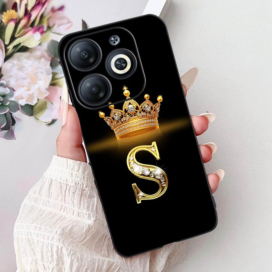 For Infinix Smart 8 Case X6525 Luxury Letters Cover Shockproof Soft TPU Phone Case For Infinix Smart 8 Pro Smart8 HD Shell Coque