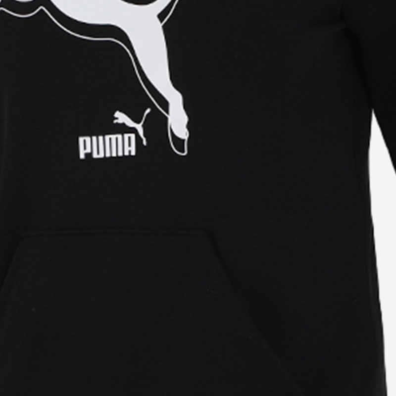 Puma Casual Large Logo Printed Hooded Long Sleeve Sweatshirt Women sweatshirt Black 847710-01