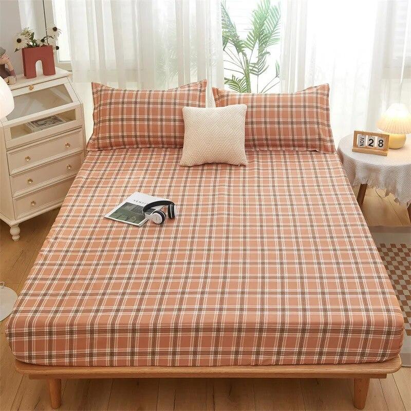 Double Bed Fitted Sheet Quilting Bedspread On The Bed Woven Air-Permeable Mattress Cover Single Bed Cover Bed with Pillowcases
