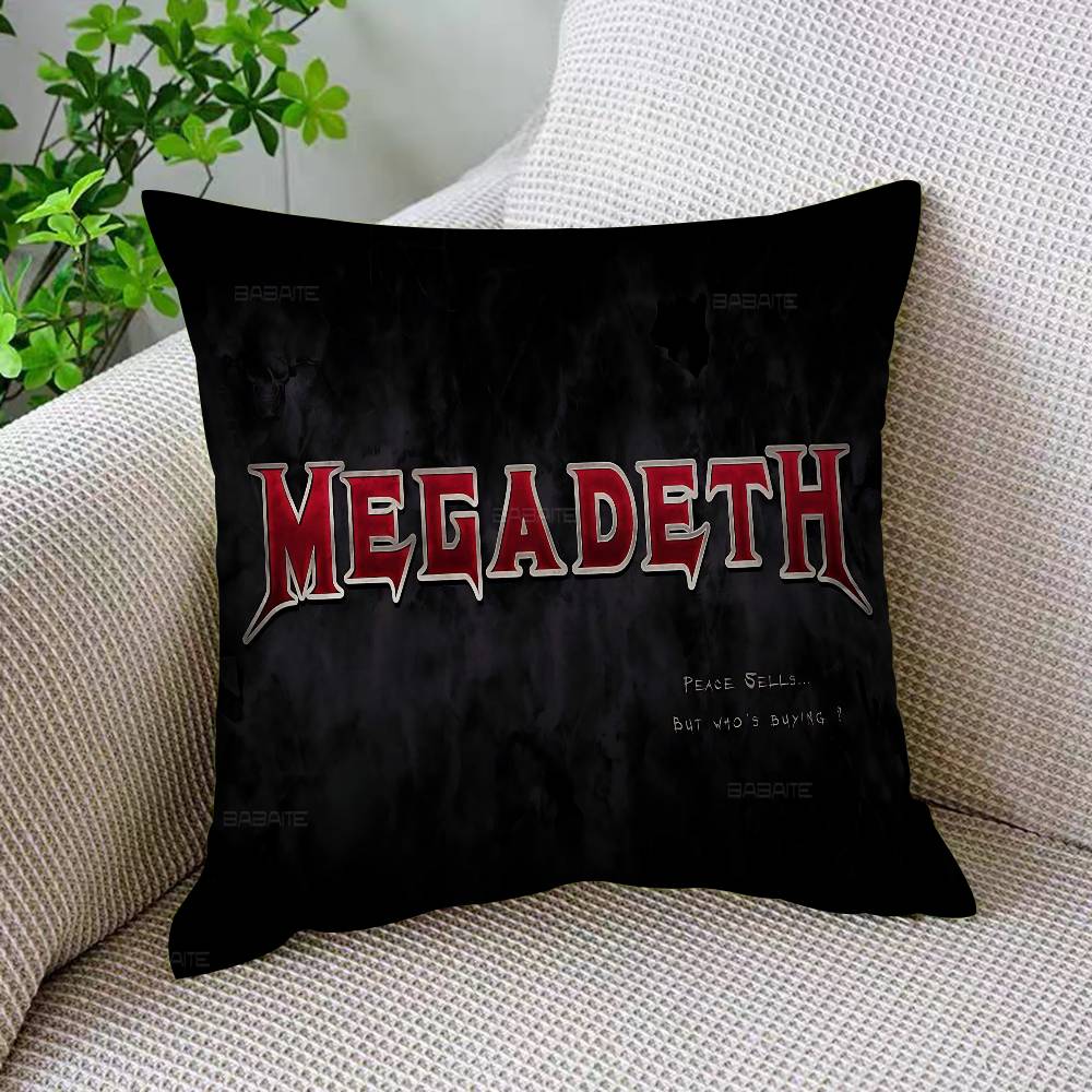 Rock Metal Band M-Megadeth Cushion Cover Polyester Sofa Cushions Decorative Throw Pillows Home Decoration Pillowcover