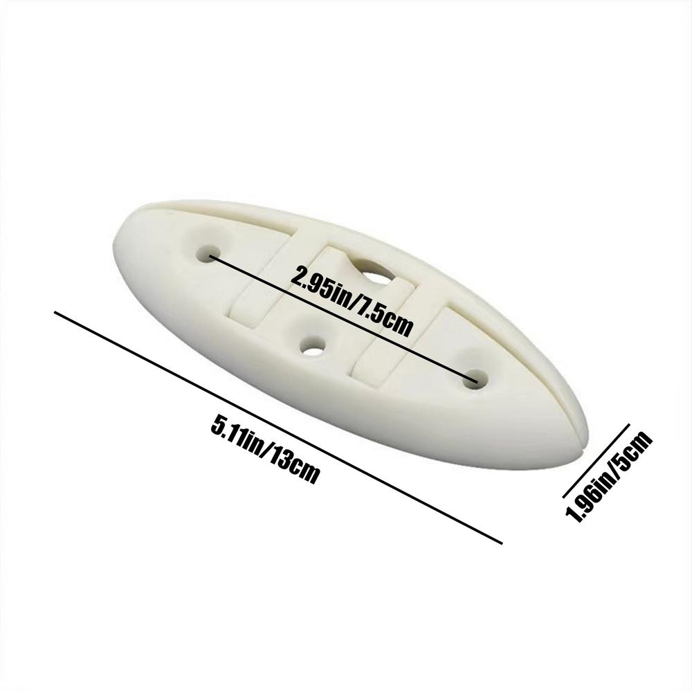 

Boat Dock Cleats 5-Inch Foldable Marine Grade Rope Cleat Multifunctional Kayak Boat Accessory Folding Flip-Up Dock Cleat For білий