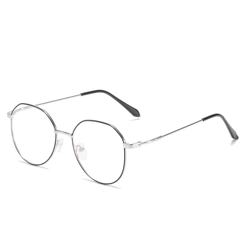 Metal Round Anti Blue Light Glasses Women Men Classic Square Eyeglasses Frames Transparent Computer Glasses  Feminino