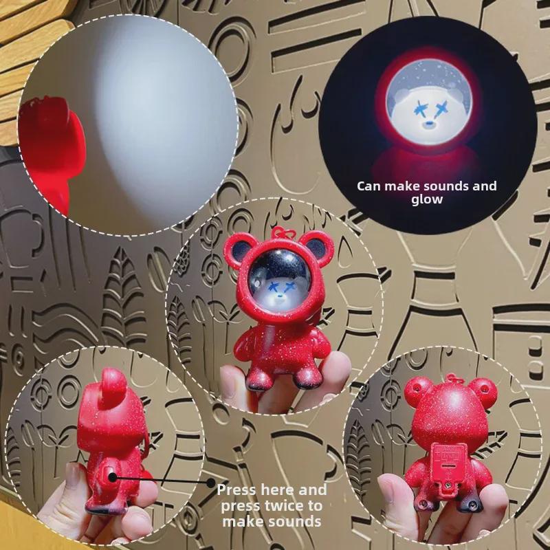 Brelok Miś Gwieździste Niebo 2024: Zmieniający kolor wisiorek dla par