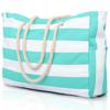 Women's Handbag Large Capacity Stripes Tote Pouch for Women Foldable Beach Bag Waterproof and Sand Resistant Travel Bag