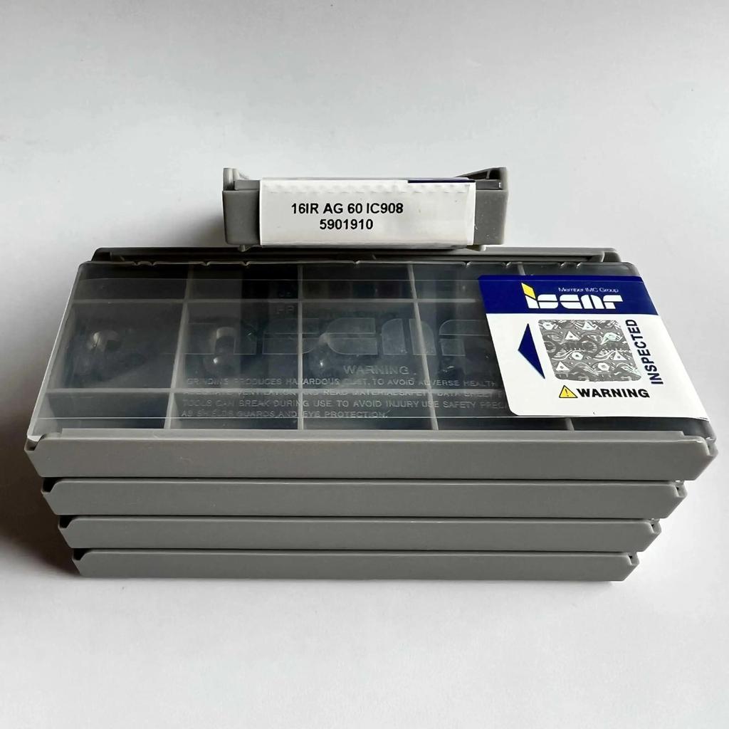 ISCAR / 16IRAG60 IC908 /Industrial Indexable Carbide Inserts 10 Pcs