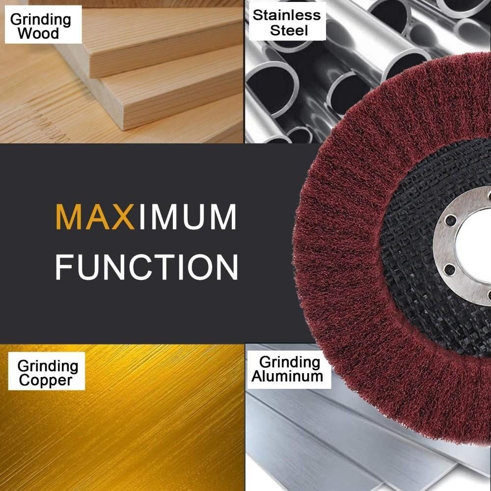 4.5" 115mm Flap Polishing Wheel Scouring Pad Nylon Fiber Flat Flap Grinding Wheels Abrasive Buffing Grinding Disc Grinding