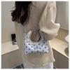 Polka Dot PU Leather Bag with Detachable Strap Lace Ruffled Handle Cute Bow Casual Purse for Daily Use