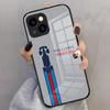 Racing M-Martini-ES Handyhülle Für IPhone 17 Pro Max 16 15 14 Pro Max 13 11 X Xs Xr 8 7Plus Glasabdeckung