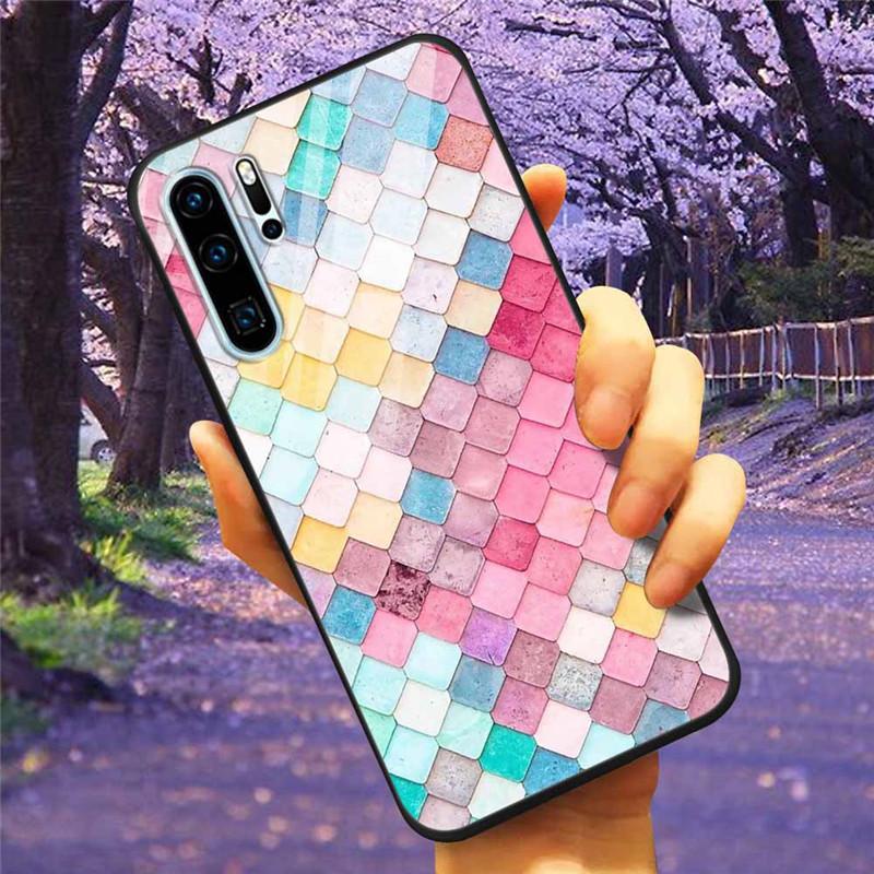 Phone Cover For Huawei P30 Pro Lite Case Tempered Glass Space Wolf Lion Funda for HUAWEI P30 Lite Luxury Cases P30Pro P 30 Cat