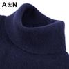 [100% Sheep Wool] Winter Warm and Comfortable Two Collar Woolen Sweater Solid Color Versatile Knitted Base Sweater