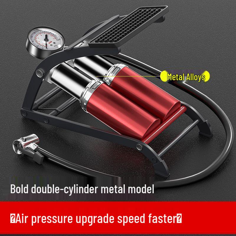 Fußbetriebene Hochdruck-Reifenluftpumpe für Kleinwagen