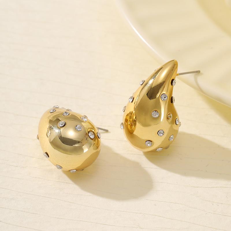 Vintage Comma Teardrop Punk Style Earrings Glossy Hanging Earrings Eco-friendly Metal