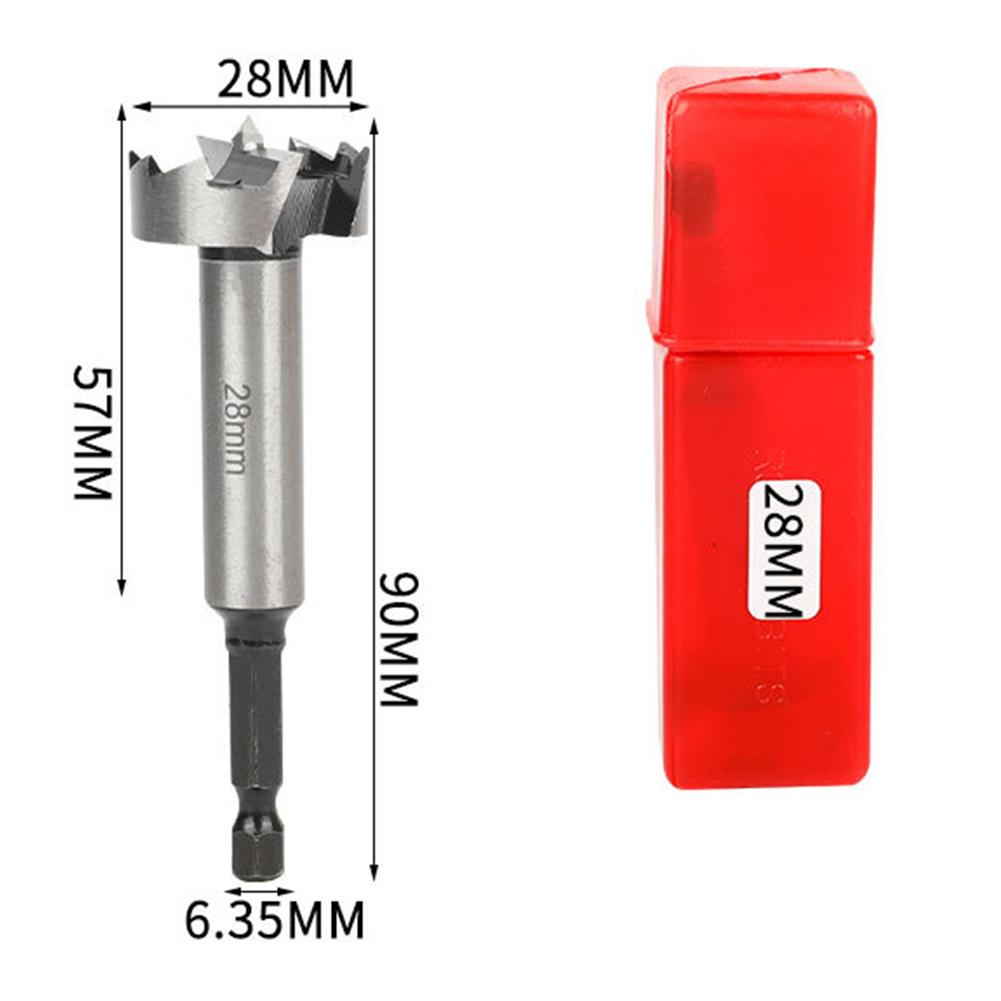 Hexagonal Shank Multi Tooth Flat Drill Bit 26mm-32mm Woodworking Hinge Boring Tool High Carbon Steel Silver