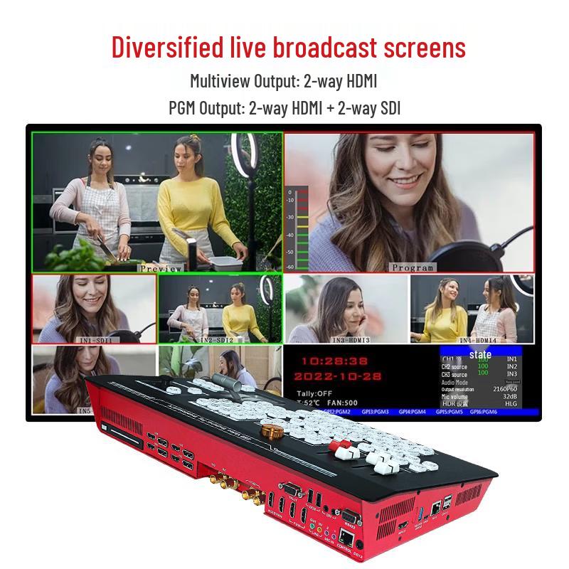 DeviceWell UHS6610R 4K 10-Channel Studio Switcher Recorder (CN version)