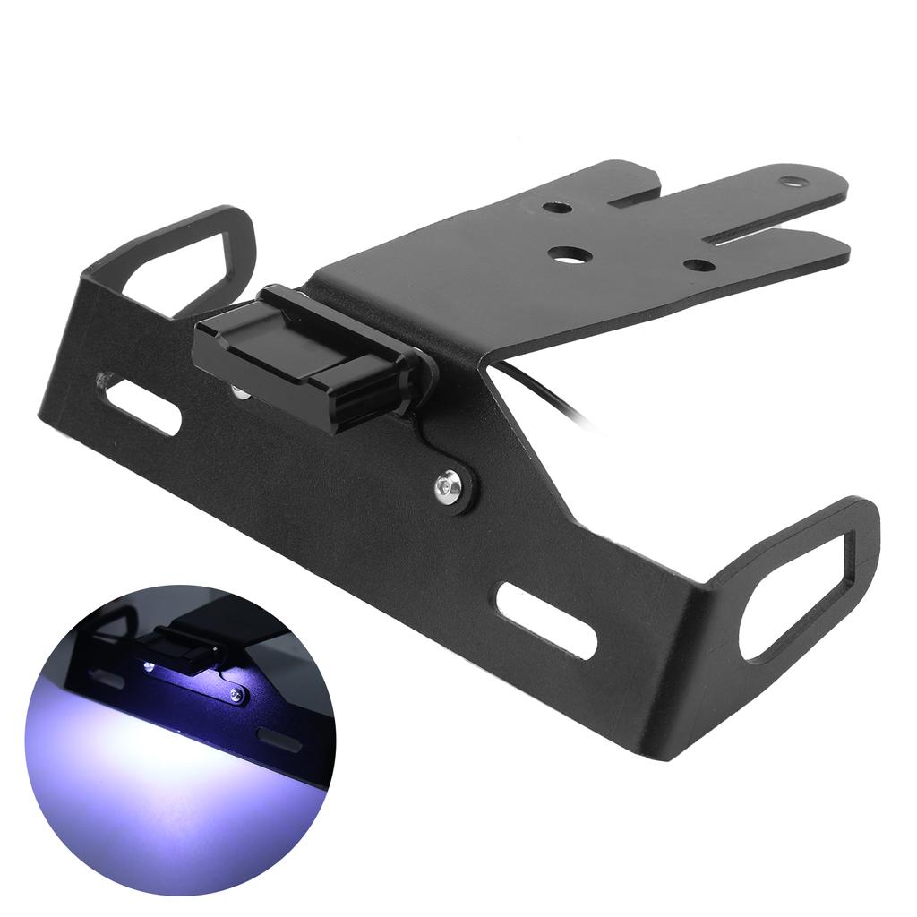 Motorcycle License Plate Mount Holder with LED Light Fit for Kawaski ER‑6N F 2012‑2015