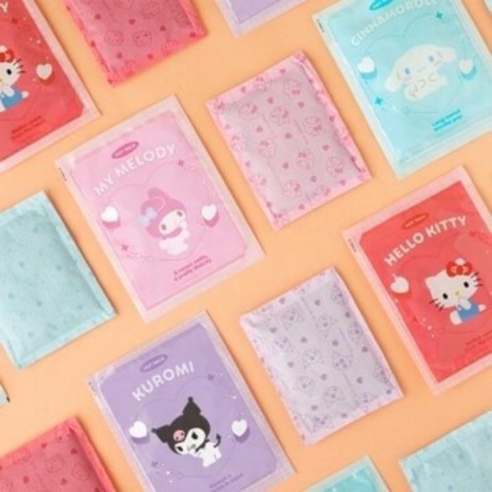 Zestaw kieszonkowych termoforów z postaciami Sanrio – 90 g, 20 sztuk