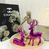 Modern Electroplating Golden Deer Wine Cabinet Decoration for Home Living Room TV Cabinet Decorative Antelope Home Ornament