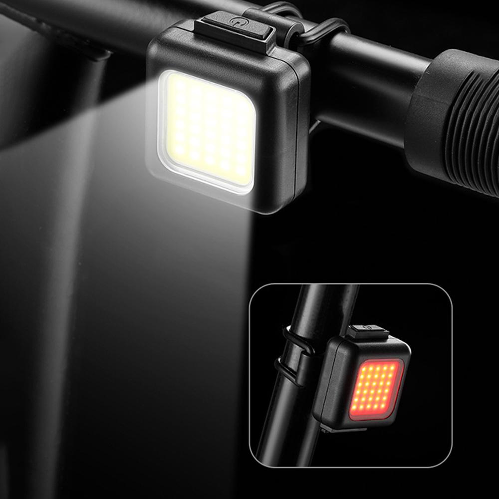 Conjunto de luzes de bicicleta LED 100mAh 130/80 Lumen Luzes de bicicleta dianteiras e traseiras IPX5 à prova d'água cauda de bicicleta