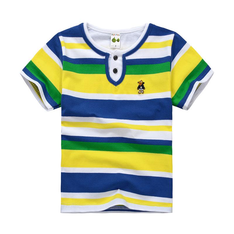 2022 Summer Striped Short-Sleeve T-Shirts for Boys and Girls - One-Piece Baby Clothing