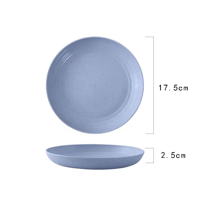 18cm Round Wheat Straw Plate for Snacks, Fruit, and Dining Table Use