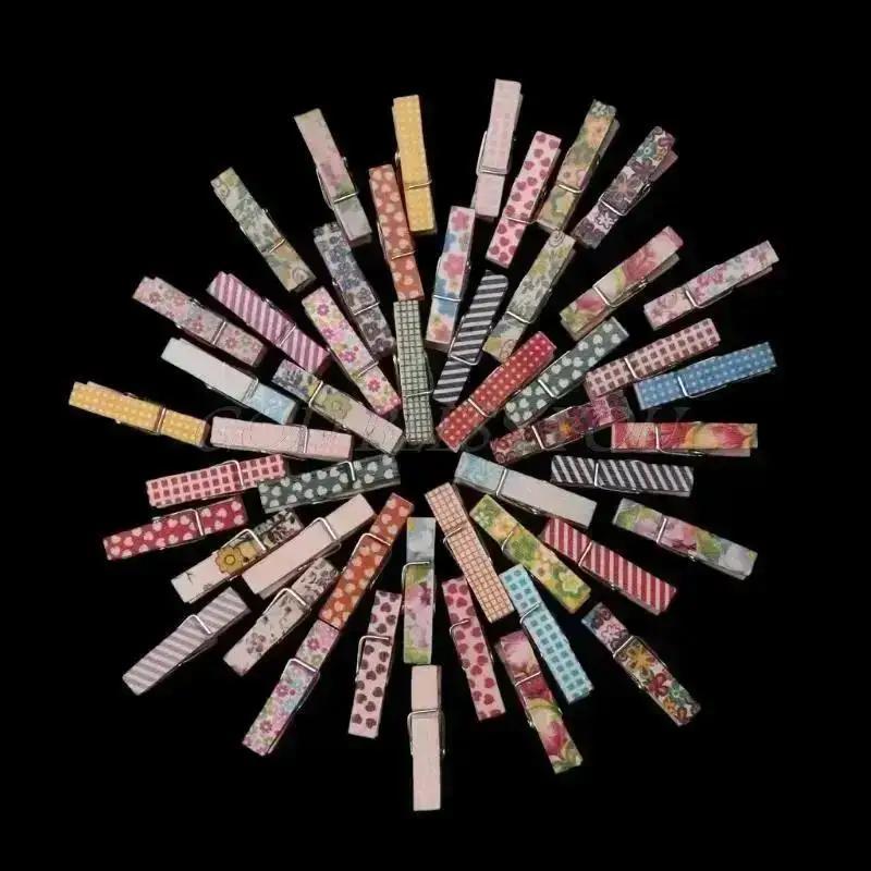 50pcs Durable Natural Wooden Clips For Photo Garment Clothespins Laundry Pins DIY Craft Clip Wedding Party Clip Home Decoration