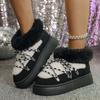 Fashion New Thick-soled Women's Snow Boots Plush Lace Non-slip Wear-resistant Cotton Boots for Winter Zapatillas Mujer 36-43