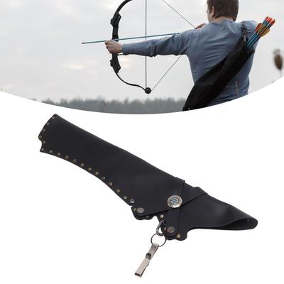 Archery   Quiver PU Leather Vintage Lightweight   Holder Bag with Metal Buckle for Outdoor Hunting Target Practicing