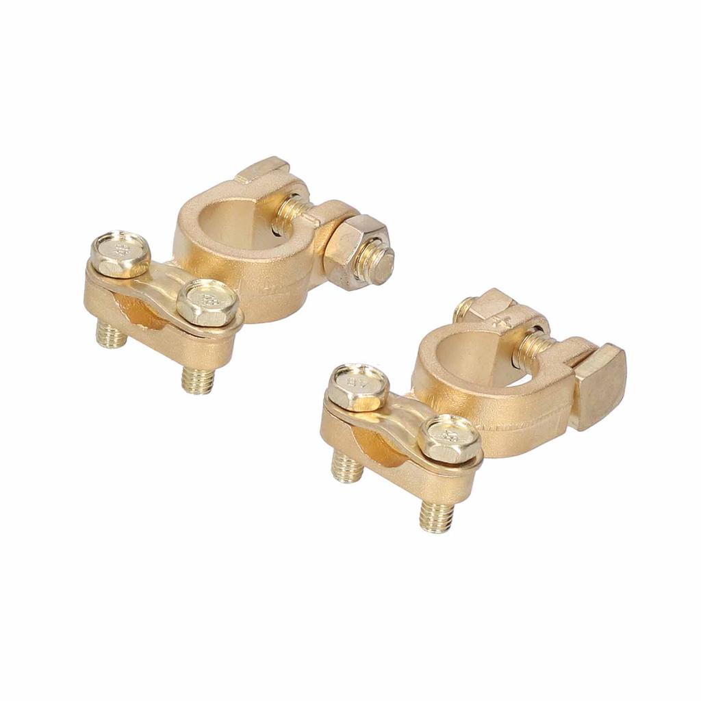 2pcs 6V 12V Battery Terminal Clamps Positive Negative Connectors for Car Van Caravan Truck