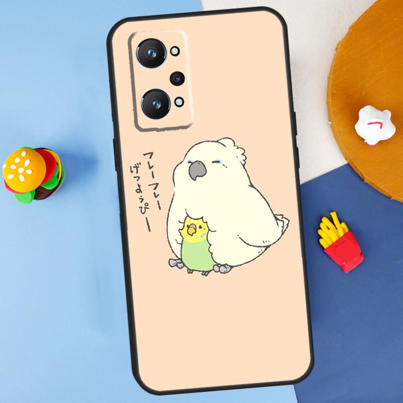 Chubby Cockatiel Parrot Bird For Realme 14 13 12 10 11 Pro Plus GT 6 6T 5 GT7 Pro C55 C51 C21Y C25S C67 C75 C53 C61 Case