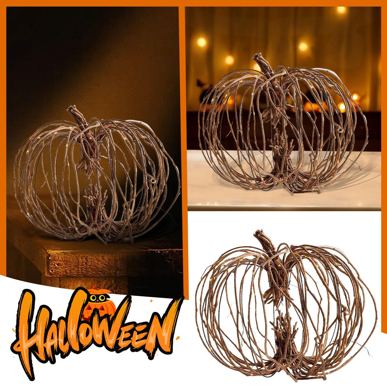 

Хэллоуин Плетение полой тыквы, Декоративное украшение в форме тыквы One Size