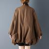 DIMANAF 2025 Plus Size Autumn Winter Women Trench Coat Long Sleeve Jackets Casual Loose Outerwear