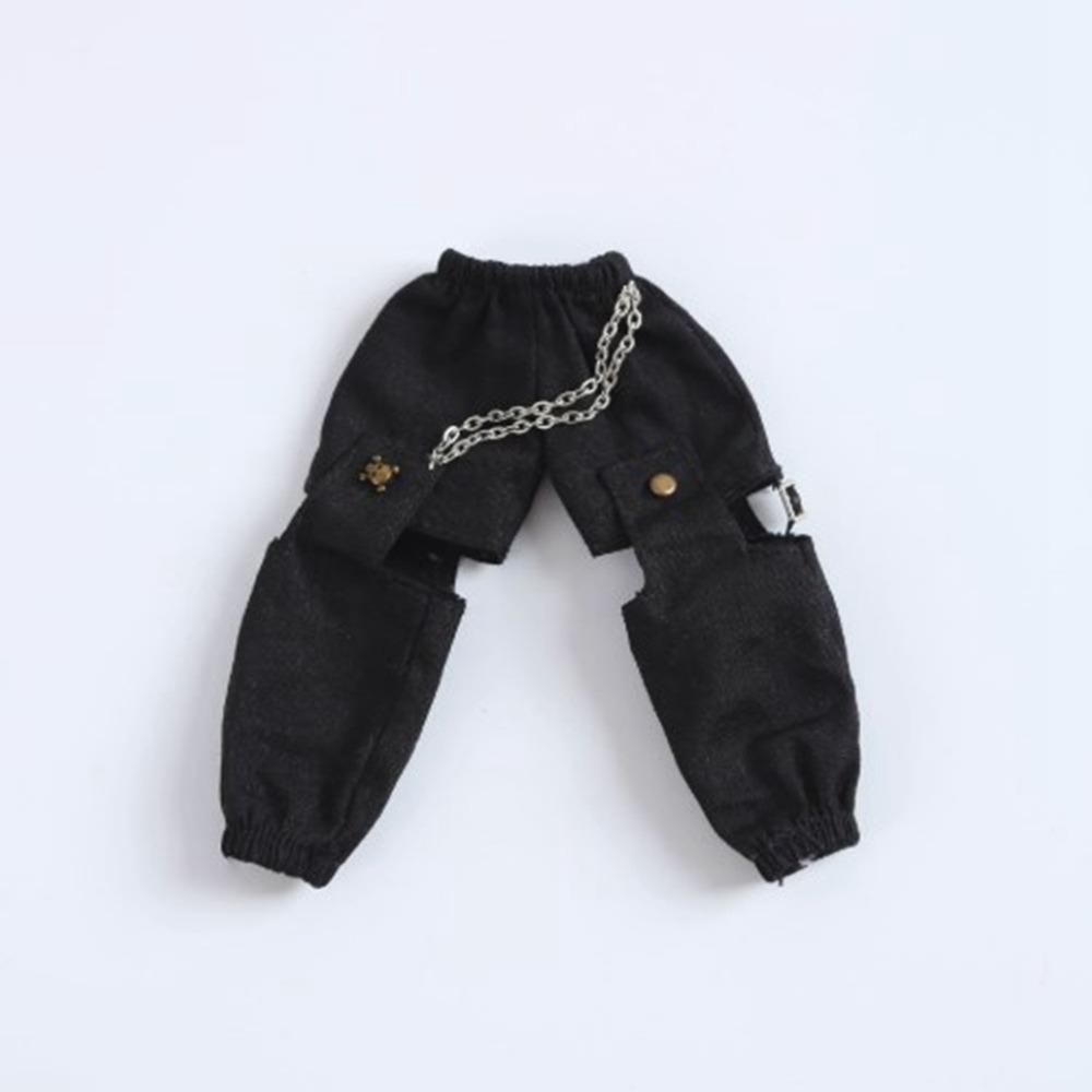 Mini Doll Trousers Clothes Princess PU Leather Jacket Coat for azone ob24 Dolls For blythe Dolls