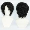 Cosplay Wig Sakusa Kiyoomi Haikyu Short Curly Anime Wig Boy Black Cospaly Wigs Anime Male Synthetic Wig with Bangs Daily School