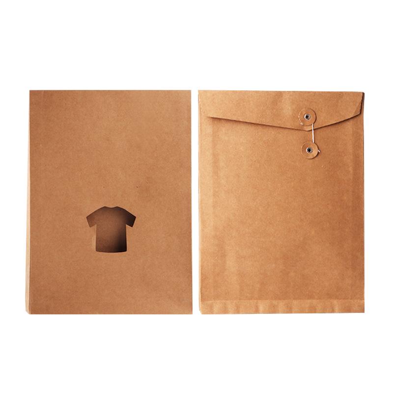 Kraft Paper Document Bag: A4 File, A3 Envelope, Logo Print, Clothing Bag, T-shirt, Shirt, and Pants Bag.