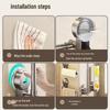No-Punch Wall-Mounted Kitchen Roll & Cling Film Holder