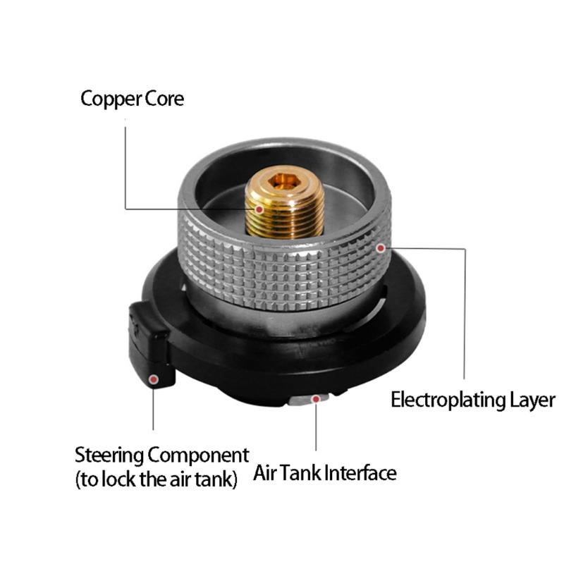 Outdoor Gas Canister Adapter For Picnics Stove Converts Between Cartridge And Triangles Gas With Pressure Regulation