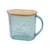 Nishiki Kasei Measuring Cup with Lid, Snoopy, Clear Green, 670ml, Approx. 15.7 X 7.7 X 11.7cm, Made In Japan