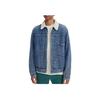 Levis Fw22 Lapel Shearling Collar Single-Breasted Denim Jacket Unisex Jacket Denim-Blue A4882-0000