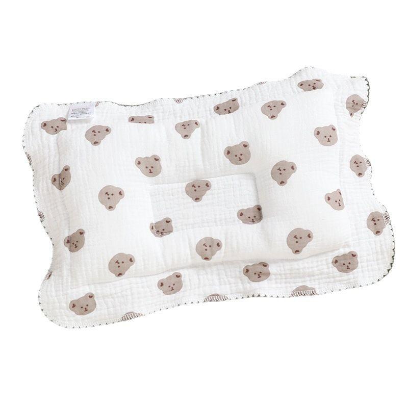 Gauze Baby Small Pillow, Baby Shaping Pillow, Newborn 0-3 Months Old, Anti Deviation Head Correction Headrest, Breathable