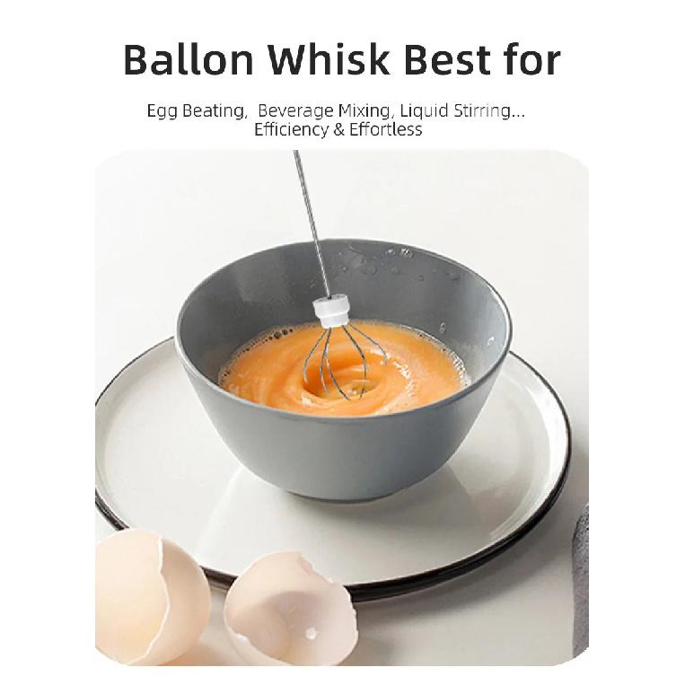 UPGRADED Electric Coffee Frother/MILK Whisk+Egg Beater MINI Food Blender USB Rechargeable Handheld Three Speeds Espresso Tools