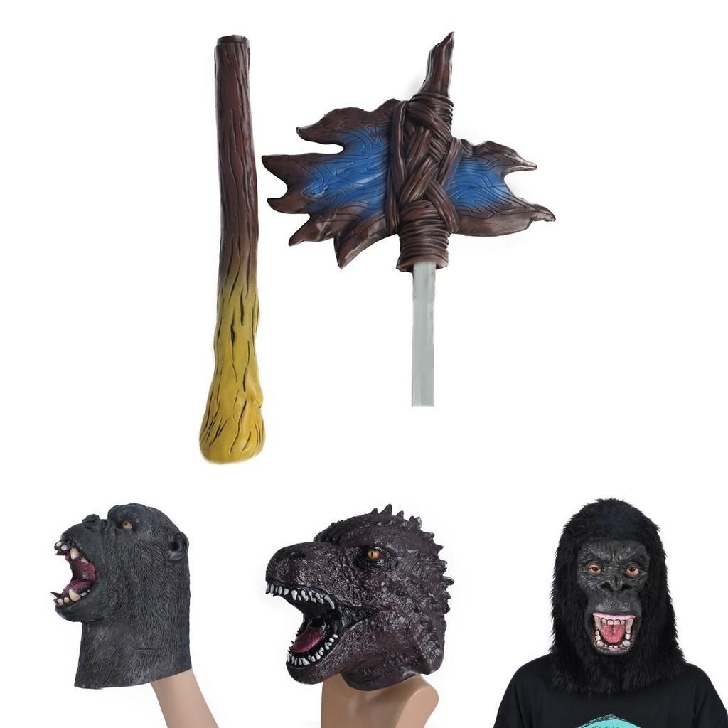 Godzilla mot King Kong Latexmask Handdocka Barn Rolig Pedagogisk Gosedjursleksak