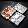 Shengxinhui 304 Stainless Steel 5-Compartment Lunch Tray with Lid