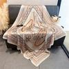 Light luxury carriage simulation silk high-end sense 111cm large square scarf silk scarf printed shawl sunscreen scarf headscarf scarf