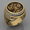 Domineering Metal  Men's Ring Punk Style Enamel Animal Male Rings Jewelry Hand Accessories